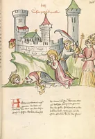 An illustration from "Elsässische Legenda Aurea" (1419)