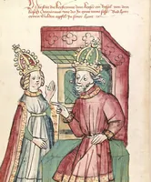 Picture 33 of 137 from Historia septem sapientum, dt. ; Martinus Oppaviensis: Chronicon pontificum et imperatorum, dt. (1450), leaf 108