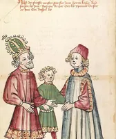 Picture 36 of 137 from Historia septem sapientum, dt. ; Martinus Oppaviensis: Chronicon pontificum et imperatorum, dt. (1450), leaf 118