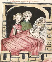 Picture 41 of 137 from Historia septem sapientum, dt. ; Martinus Oppaviensis: Chronicon pontificum et imperatorum, dt. (1450), leaf 126