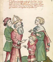 Picture 51 of 137 from Historia septem sapientum, dt. ; Martinus Oppaviensis: Chronicon pontificum et imperatorum, dt. (1450), leaf 151