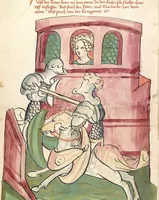 Picture 55 of 137 from Historia septem sapientum, dt. ; Martinus Oppaviensis: Chronicon pontificum et imperatorum, dt. (1450), leaf 166
