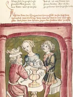 Picture 57 of 137 from Historia septem sapientum, dt. ; Martinus Oppaviensis: Chronicon pontificum et imperatorum, dt. (1450), leaf 172