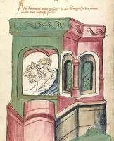 Picture 74 of 137 from Historia septem sapientum, dt. ; Martinus Oppaviensis: Chronicon pontificum et imperatorum, dt. (1450), leaf 214