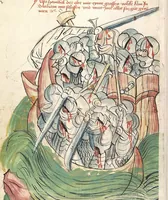 Picture 84 of 137 from Historia septem sapientum, dt. ; Martinus Oppaviensis: Chronicon pontificum et imperatorum, dt. (1450), leaf 274