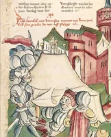 An illustration from Historia septem sapientum, dt. ; Martinus Oppaviensis: Chronicon pontificum et imperatorum, dt. (1450)