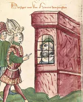 Picture 106 of 137 from Historia septem sapientum, dt. ; Martinus Oppaviensis: Chronicon pontificum et imperatorum, dt. (1450), leaf 420