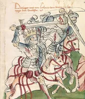 Picture 107 of 137 from Historia septem sapientum, dt. ; Martinus Oppaviensis: Chronicon pontificum et imperatorum, dt. (1450), leaf 423