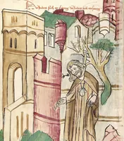 Picture 119 of 137 from Historia septem sapientum, dt. ; Martinus Oppaviensis: Chronicon pontificum et imperatorum, dt. (1450), leaf 486