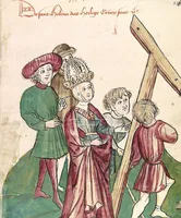 An illustration from Historia septem sapientum, dt. ; Martinus Oppaviensis: Chronicon pontificum et imperatorum, dt. (1450)