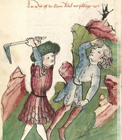 Picture 121 of 137 from Historia septem sapientum, dt. ; Martinus Oppaviensis: Chronicon pontificum et imperatorum, dt. (1450), leaf 502