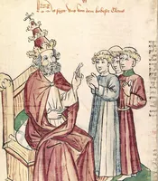 Picture 123 of 137 from Historia septem sapientum, dt. ; Martinus Oppaviensis: Chronicon pontificum et imperatorum, dt. (1450), leaf 528