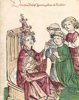 Picture 125 of 137 from Historia septem sapientum, dt. ; Martinus Oppaviensis: Chronicon pontificum et imperatorum, dt. (1450), leaf 537