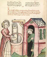 Picture 14 of 137 from Historia septem sapientum, dt. ; Martinus Oppaviensis: Chronicon pontificum et imperatorum, dt. (1450), leaf 58