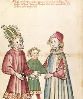 Picture 35 of 142 from Historia septem sapientum, dt. ; Martinus Oppaviensis: Chronicon pontificum et imperatorum, dt. (1450), leaf 118