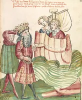 Picture 54 of 142 from Historia septem sapientum, dt. ; Martinus Oppaviensis: Chronicon pontificum et imperatorum, dt. (1450), leaf 161