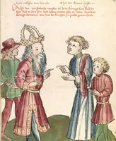 Picture 55 of 142 from Historia septem sapientum, dt. ; Martinus Oppaviensis: Chronicon pontificum et imperatorum, dt. (1450), leaf 163