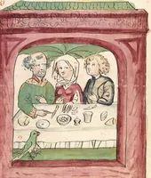 Picture 61 of 142 from Historia septem sapientum, dt. ; Martinus Oppaviensis: Chronicon pontificum et imperatorum, dt. (1450), leaf 181