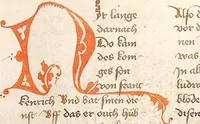 An illustration from Historia septem sapientum, dt. ; Martinus Oppaviensis: Chronicon pontificum et imperatorum, dt. (1450)