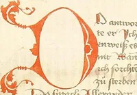 Picture 69 of 142 from Historia septem sapientum, dt. ; Martinus Oppaviensis: Chronicon pontificum et imperatorum, dt. (1450), leaf 196