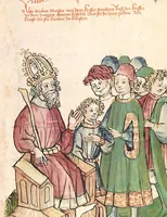 Picture 3 of 142 from Historia septem sapientum, dt. ; Martinus Oppaviensis: Chronicon pontificum et imperatorum, dt. (1450), leaf 27