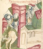 Picture 89 of 142 from Historia septem sapientum, dt. ; Martinus Oppaviensis: Chronicon pontificum et imperatorum, dt. (1450), leaf 284