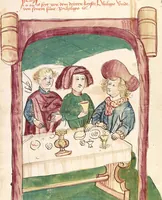 Picture 93 of 142 from Historia septem sapientum, dt. ; Martinus Oppaviensis: Chronicon pontificum et imperatorum, dt. (1450), leaf 319