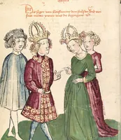 Picture 101 of 142 from Historia septem sapientum, dt. ; Martinus Oppaviensis: Chronicon pontificum et imperatorum, dt. (1450), leaf 378