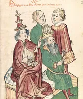 Picture 106 of 142 from Historia septem sapientum, dt. ; Martinus Oppaviensis: Chronicon pontificum et imperatorum, dt. (1450), leaf 403