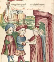 Picture 114 of 142 from Historia septem sapientum, dt. ; Martinus Oppaviensis: Chronicon pontificum et imperatorum, dt. (1450), leaf 434