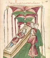 Picture 115 of 142 from Historia septem sapientum, dt. ; Martinus Oppaviensis: Chronicon pontificum et imperatorum, dt. (1450), leaf 439