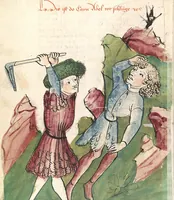 Picture 125 of 142 from Historia septem sapientum, dt. ; Martinus Oppaviensis: Chronicon pontificum et imperatorum, dt. (1450), leaf 502