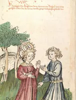 Picture 11 of 142 from Historia septem sapientum, dt. ; Martinus Oppaviensis: Chronicon pontificum et imperatorum, dt. (1450), leaf 52