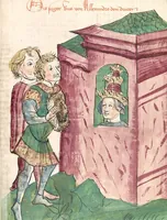 Picture 128 of 142 from Historia septem sapientum, dt. ; Martinus Oppaviensis: Chronicon pontificum et imperatorum, dt. (1450), leaf 533