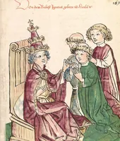 Picture 129 of 142 from Historia septem sapientum, dt. ; Martinus Oppaviensis: Chronicon pontificum et imperatorum, dt. (1450), leaf 537