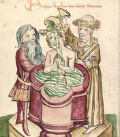 Picture 130 of 142 from Historia septem sapientum, dt. ; Martinus Oppaviensis: Chronicon pontificum et imperatorum, dt. (1450), leaf 542