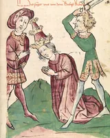 Picture 131 of 142 from Historia septem sapientum, dt. ; Martinus Oppaviensis: Chronicon pontificum et imperatorum, dt. (1450), leaf 547