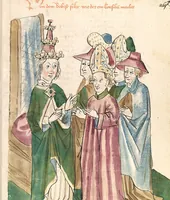 Picture 133 of 142 from Historia septem sapientum, dt. ; Martinus Oppaviensis: Chronicon pontificum et imperatorum, dt. (1450), leaf 565