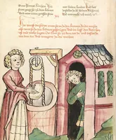 Picture 13 of 142 from Historia septem sapientum, dt. ; Martinus Oppaviensis: Chronicon pontificum et imperatorum, dt. (1450), leaf 58
