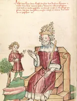 Picture 23 of 142 from Historia septem sapientum, dt. ; Martinus Oppaviensis: Chronicon pontificum et imperatorum, dt. (1450), leaf 86
