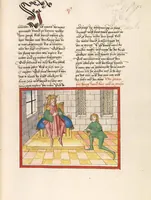 An illustration from Könige, Paralipomenon I und II, Esra, Tobias, Judith, Esther, Hiob (1477)