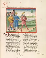 An illustration from Könige, Paralipomenon I und II, Esra, Tobias, Judith, Esther, Hiob (1477)