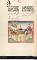An illustration from Könige, Paralipomenon I und II, Esra, Tobias, Judith, Esther, Hiob (1477)