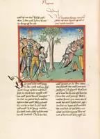 An illustration from Könige, Paralipomenon I und II, Esra, Tobias, Judith, Esther, Hiob (1477)