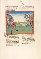 An illustration from Könige, Paralipomenon I und II, Esra, Tobias, Judith, Esther, Hiob (1477)