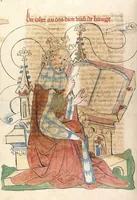 An illustration from AT ( Bücher der Könige, Paralipomenon I und II) (1441)