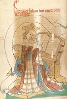 An illustration from AT ( Bücher der Könige, Paralipomenon I und II) (1441)