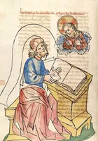 An illustration from AT (Bücher Esra, Nehemia, Tobias, Judith, Esther, Hiob, Psalter, Parabole, Ecclesiastes, Cantica, Sapientia, Ecclesiasticu) (1441)
