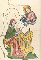 An illustration from AT (Bücher Esra, Nehemia, Tobias, Judith, Esther, Hiob, Psalter, Parabole, Ecclesiastes, Cantica, Sapientia, Ecclesiasticu) (1441)