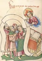 An illustration from AT (Bücher Esra, Nehemia, Tobias, Judith, Esther, Hiob, Psalter, Parabole, Ecclesiastes, Cantica, Sapientia, Ecclesiasticu) (1441)